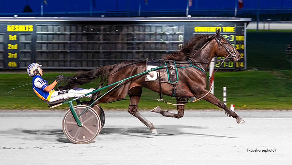 Image of Fashion Frenzie winning Earl Rowe Trot Race on Aug 20, 2023